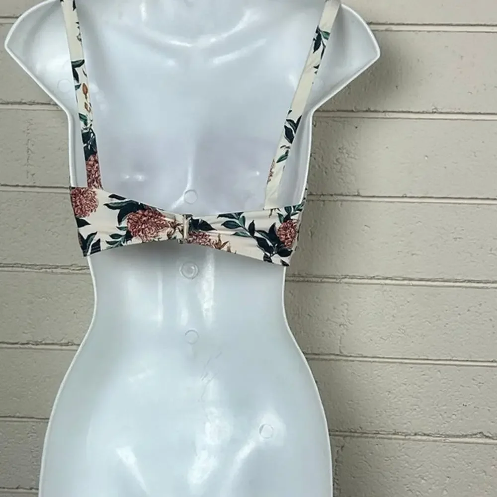 Beach Riot Floral Bikini Top size M